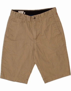 Minimalist Style Windproof Design VOLCOM Mens Chino Shorts W28 Small Beige Cotton