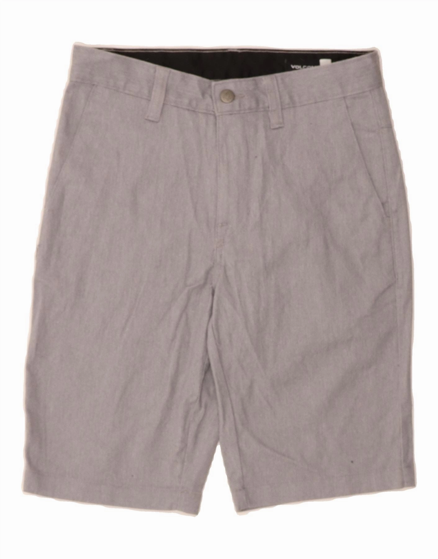 Skinny Fit VOLCOM Mens Chino Shorts W28 Small Grey Cotton
