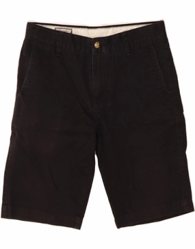 VOLCOM Mens Chino Shorts  W29 Small  Black Cotton Warm Layers Simple Fit