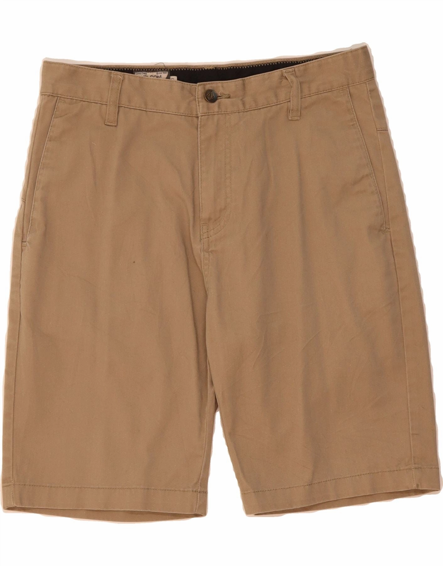 VOLCOM Mens Chino Shorts W30 Medium  Brown Cotton cargo style