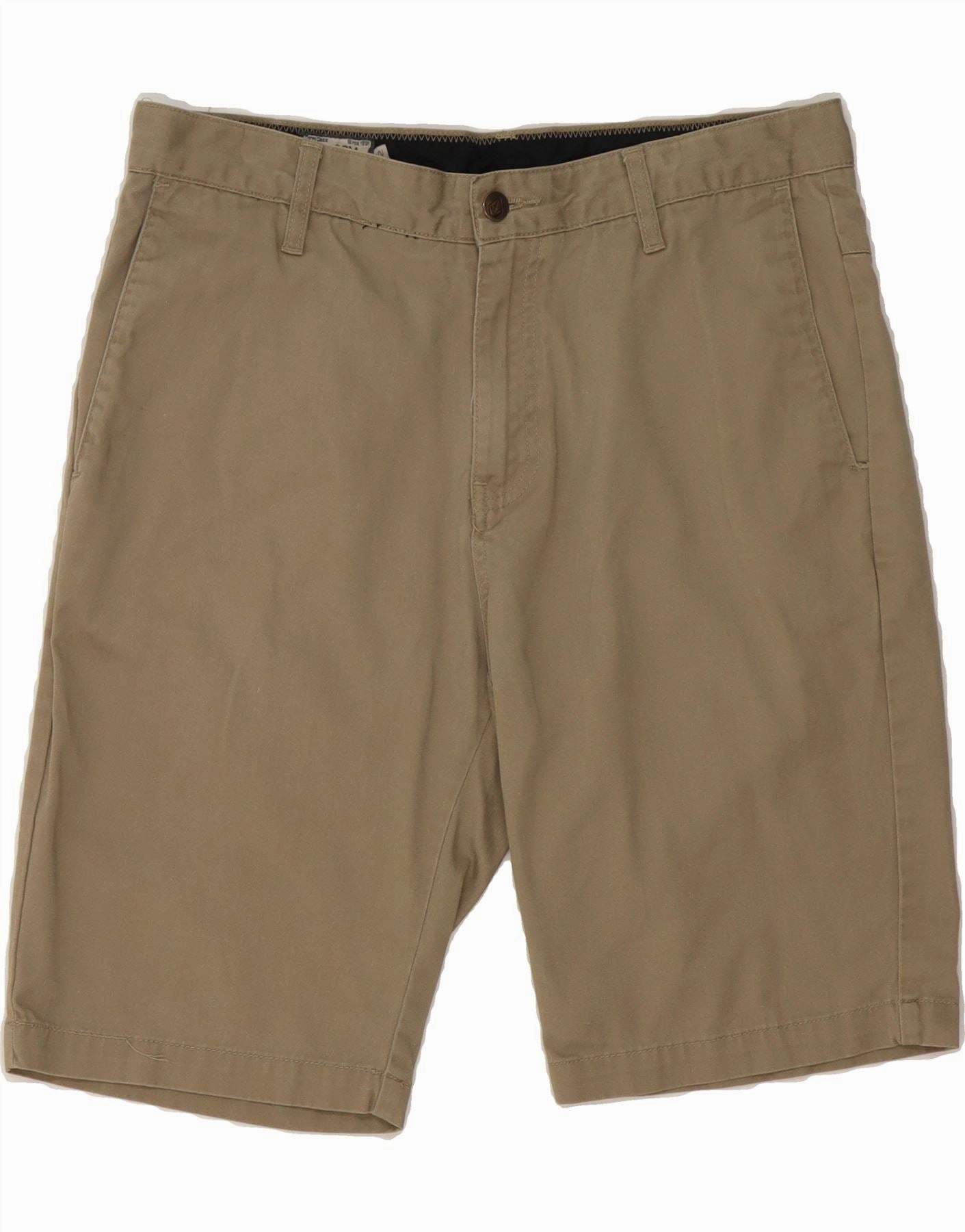 Comfy Feel VOLCOM Mens Chino Shorts W32 Medium Beige Polyester