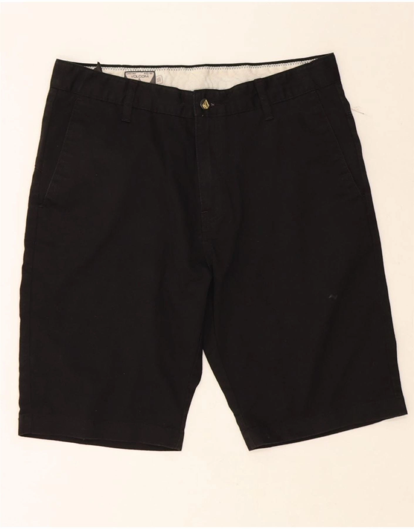 Freedom Fit VOLCOM Mens Chino Shorts  W32 Medium Black Cotton