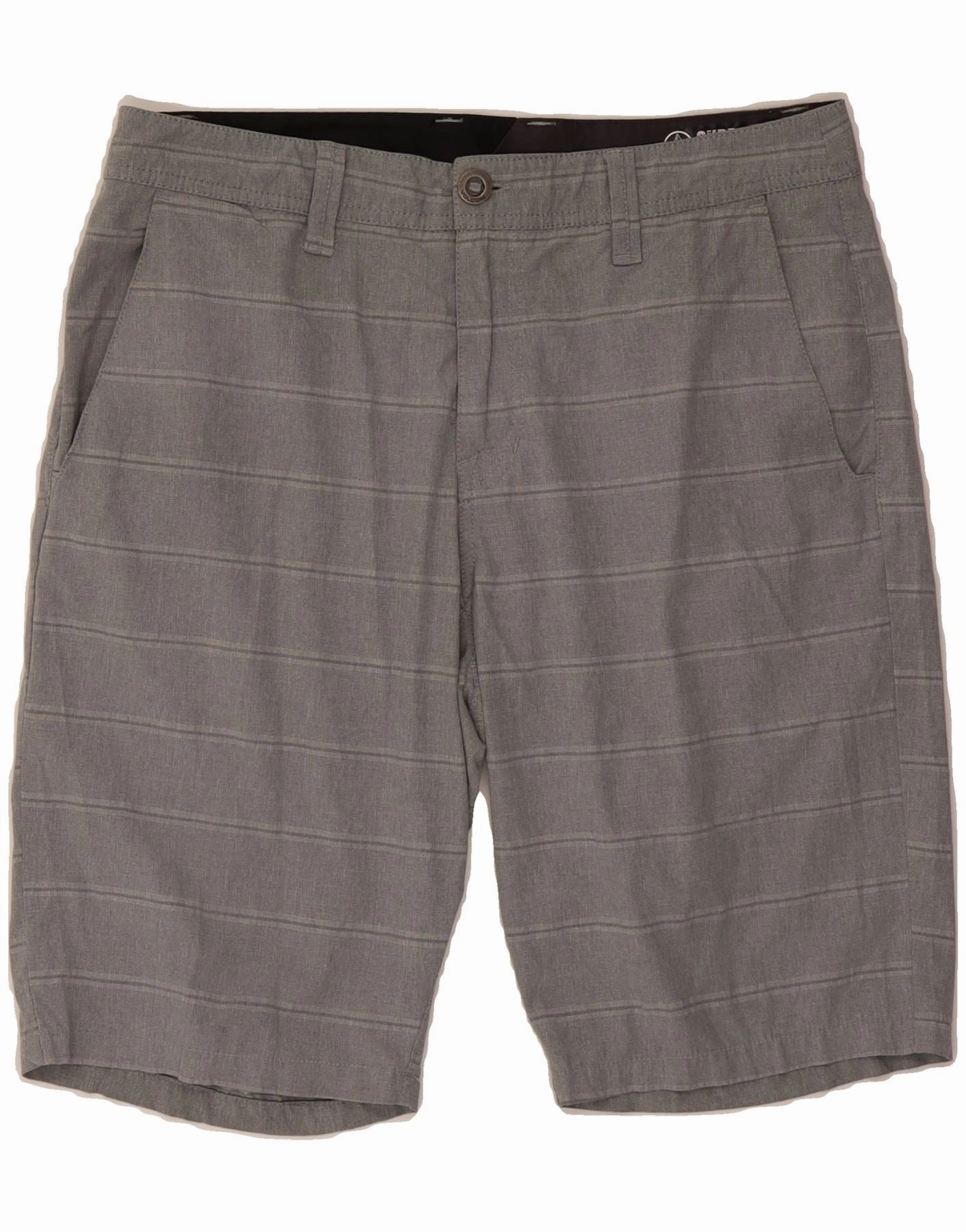 Hypoallergenic fabric VOLCOM Mens Chino Shorts W32 Medium Grey Striped