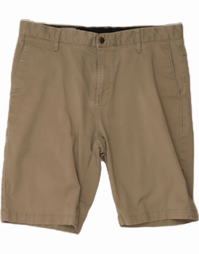 VOLCOM Mens Chino Shorts W34 Large Beige Basic Stretch education industry