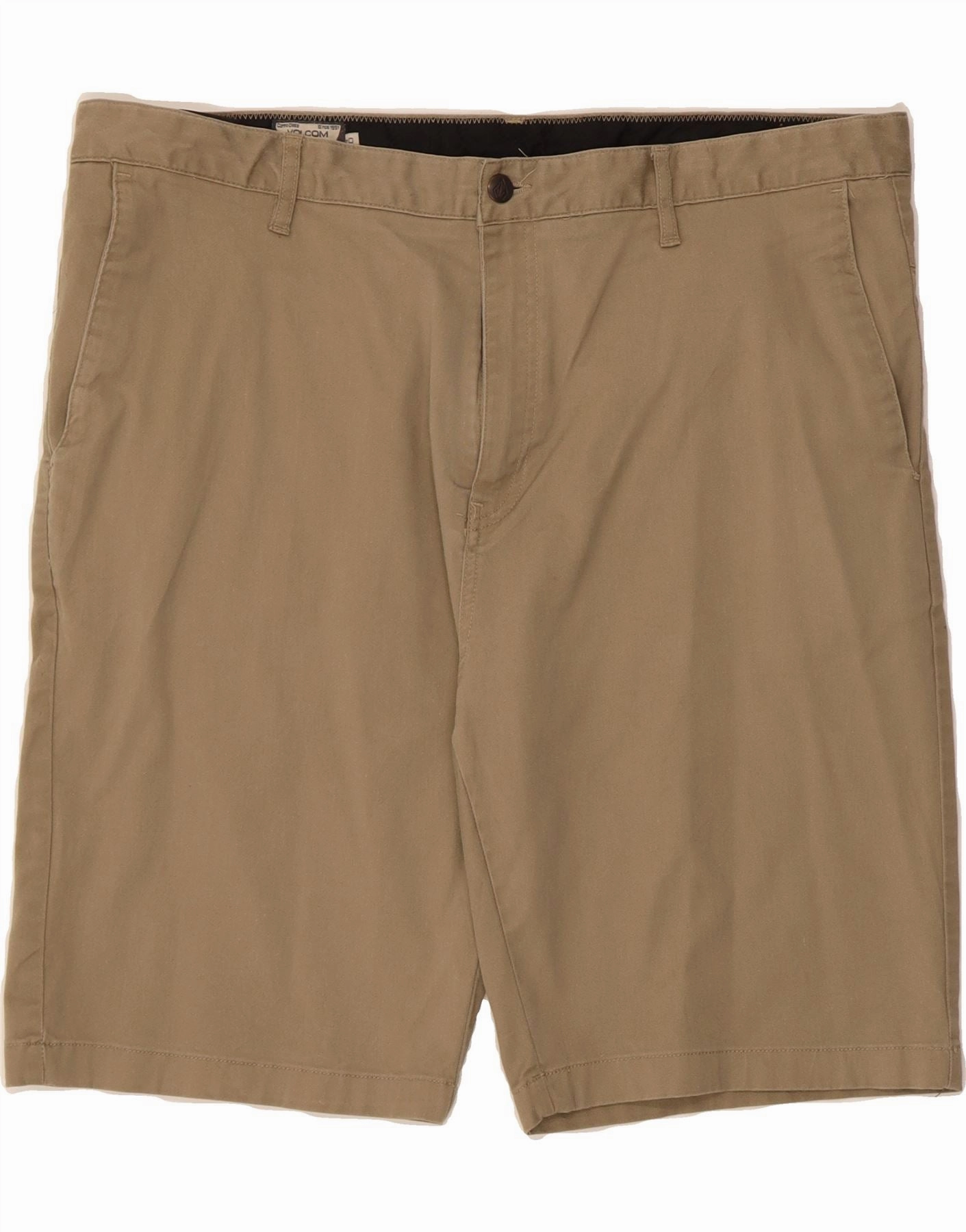 Moisture Wicking Technology VOLCOM Mens Chino Shorts W40 XL Beige Cotton