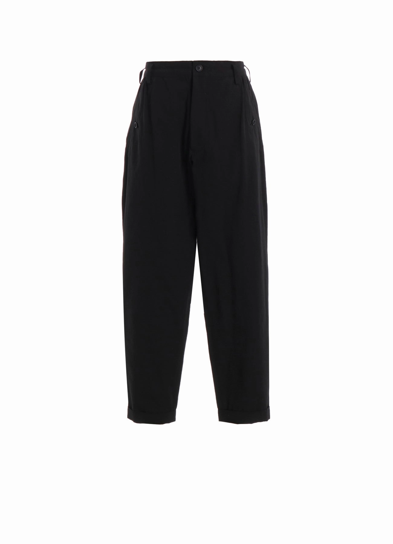 Casual Edge FlexibleMobilityDesign WAIST GATHERED PANTS WITH COTTON LINEN UNEVEN YARN CANVAS