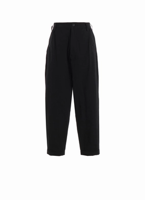 Casual Edge FlexibleMobilityDesign WAIST GATHERED PANTS WITH COTTON LINEN UNEVEN YARN CANVAS