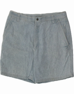 Smart Casual WAMPUM Mens Chino Shorts W36 Large Blue Cotton
