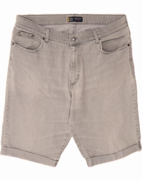 Mid - rise WAMPUM Mens Denim Shorts IT 56 3XL W38  Grey Cotton