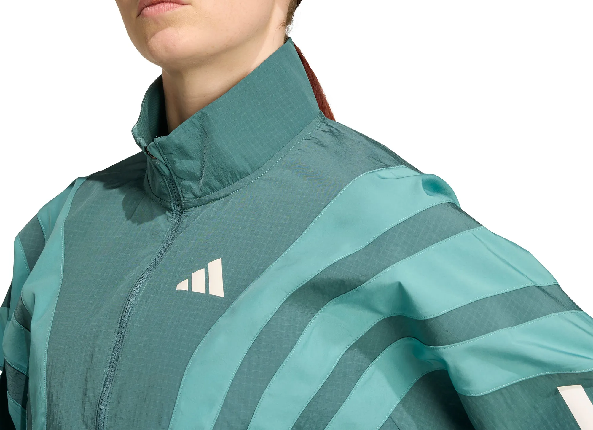 Bonded Seam Technology adidas Adizero Archive Womens Running Jacket - Green
