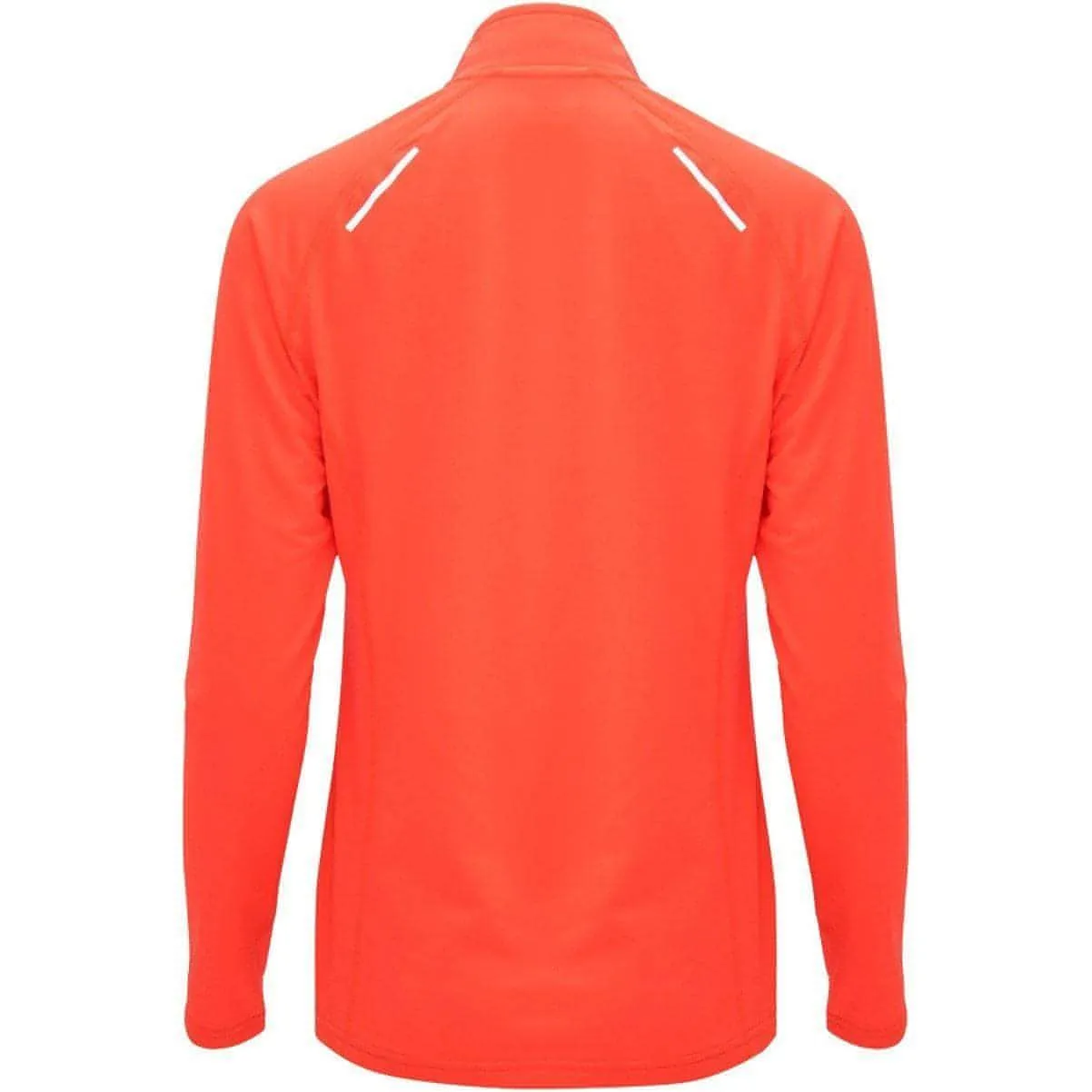Moisture Management Fabric Active Lifestyle More Mile Vivid Half Zip Long Sleeve Womens Running Top - Orange