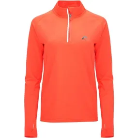 Cozy Feeling More Mile Vivid Half Zip Long Sleeve Womens Running Top - Orange