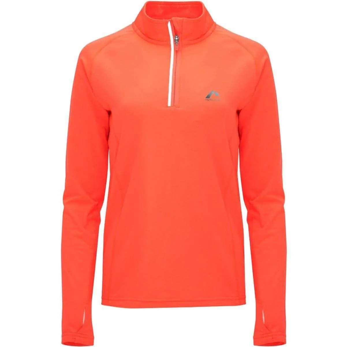 Cozy Feeling More Mile Vivid Half Zip Long Sleeve Womens Running Top - Orange