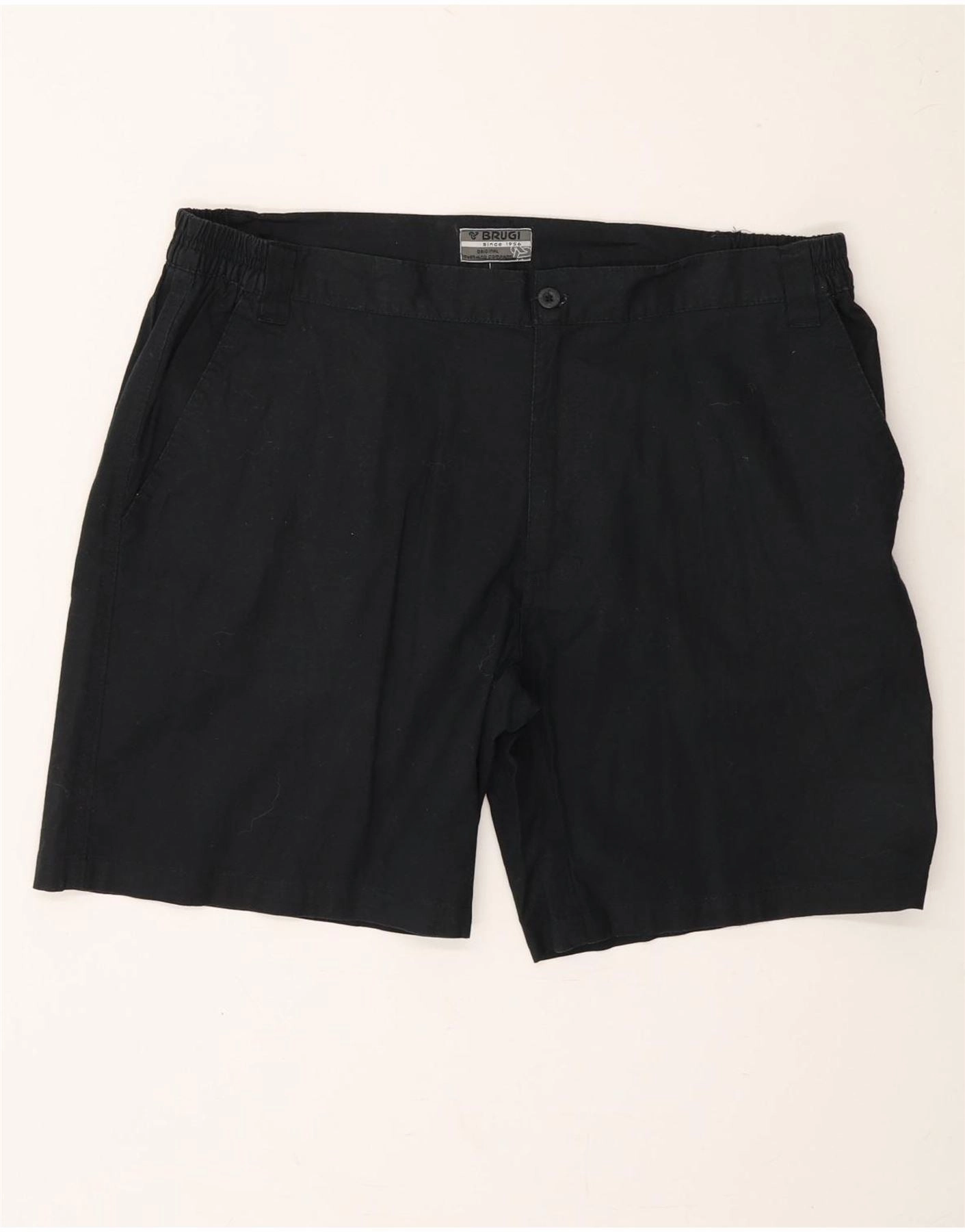 BRUGI Mens Chino Shorts Large W36 Black Plus Size