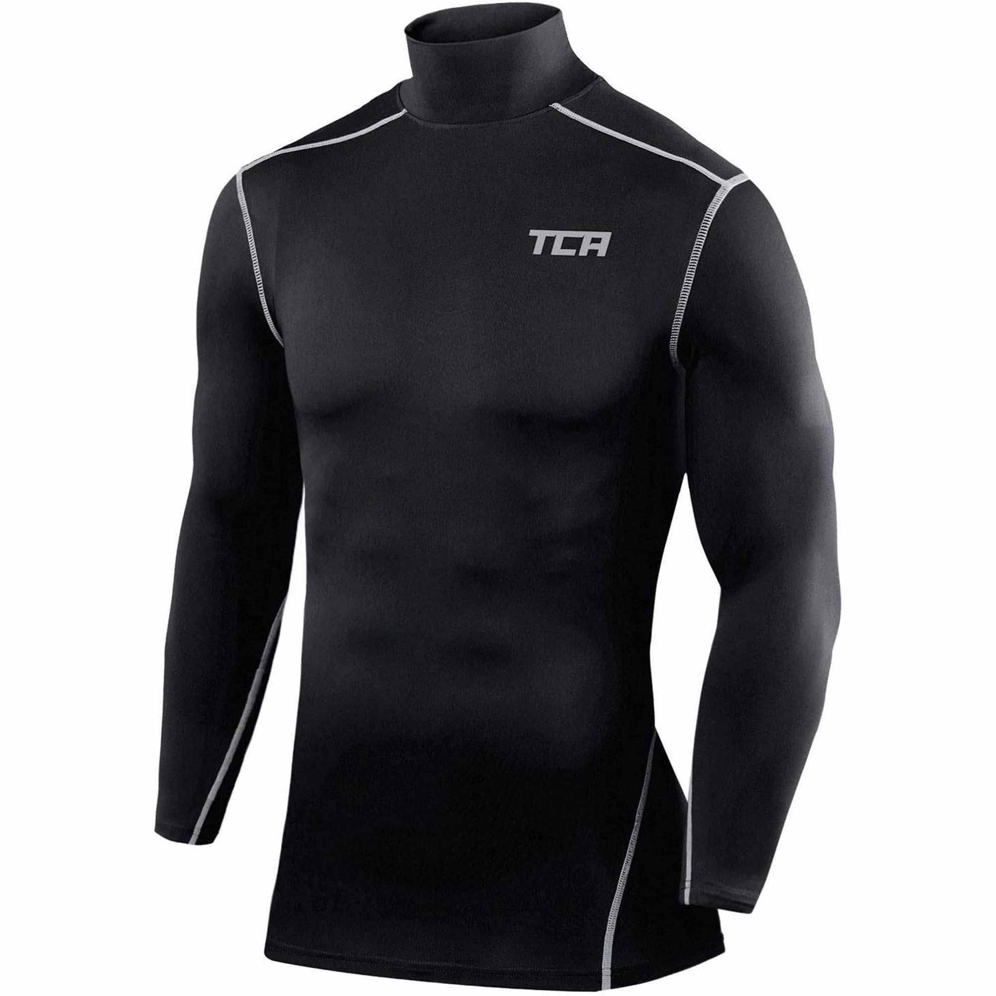 Handmade TCA Pro Performance Long Sleeve Mock Junior Compression Top - Black