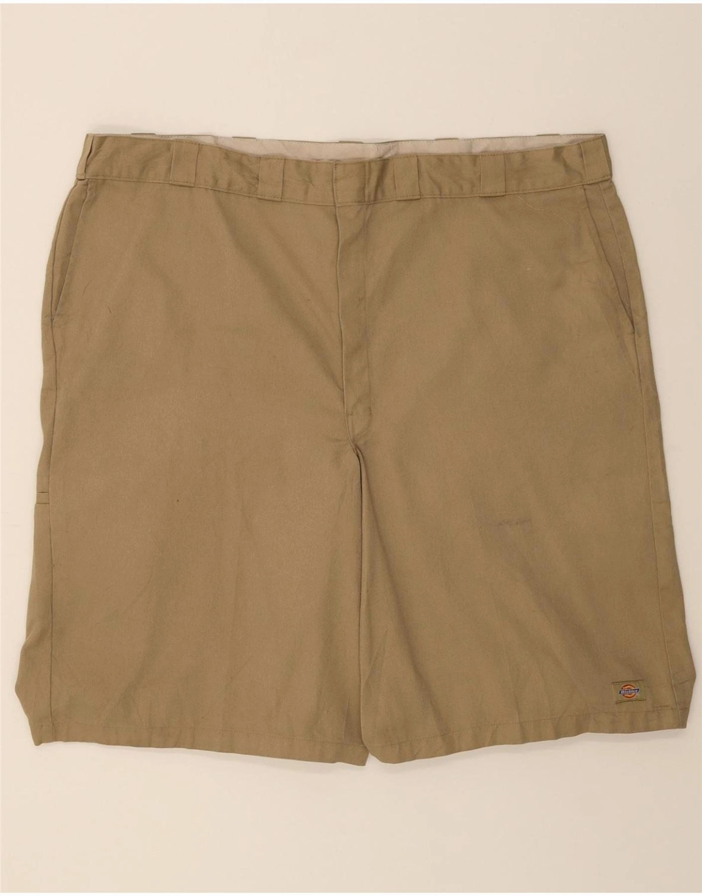 Comfy Stretch DICKIES Mens Chino Shorts W48 4XL Beige Polyester