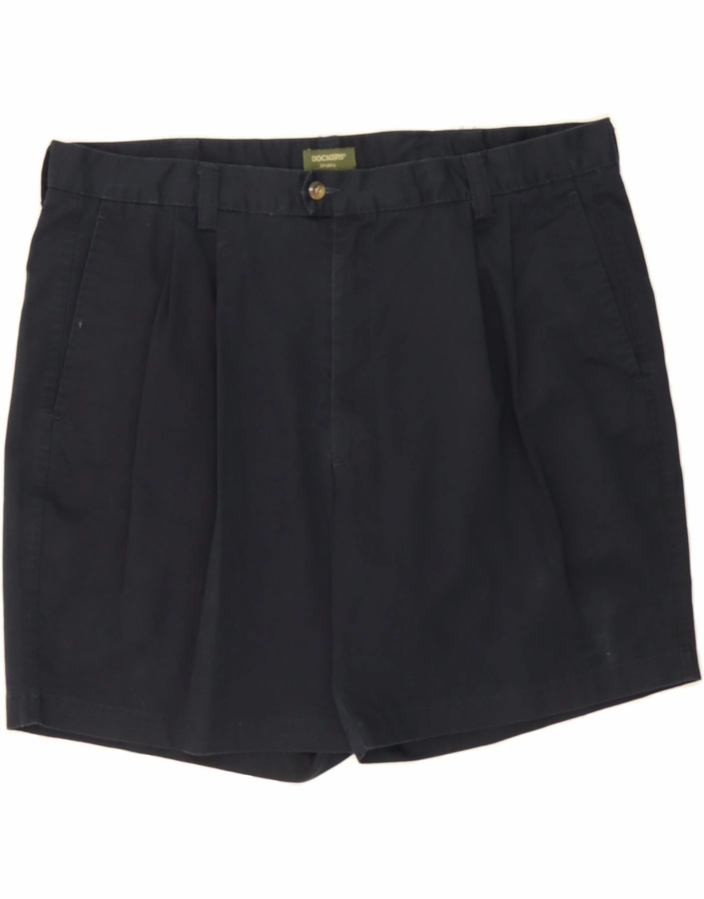 DOCKERS Mens Khakis Pegged Casual Shorts W42 2XL Navy Blue Cotton maternity option