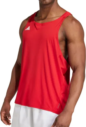 Low Profile Collar Stability - optimized adidas Adizero Essentials Mens Running Vest - Red
