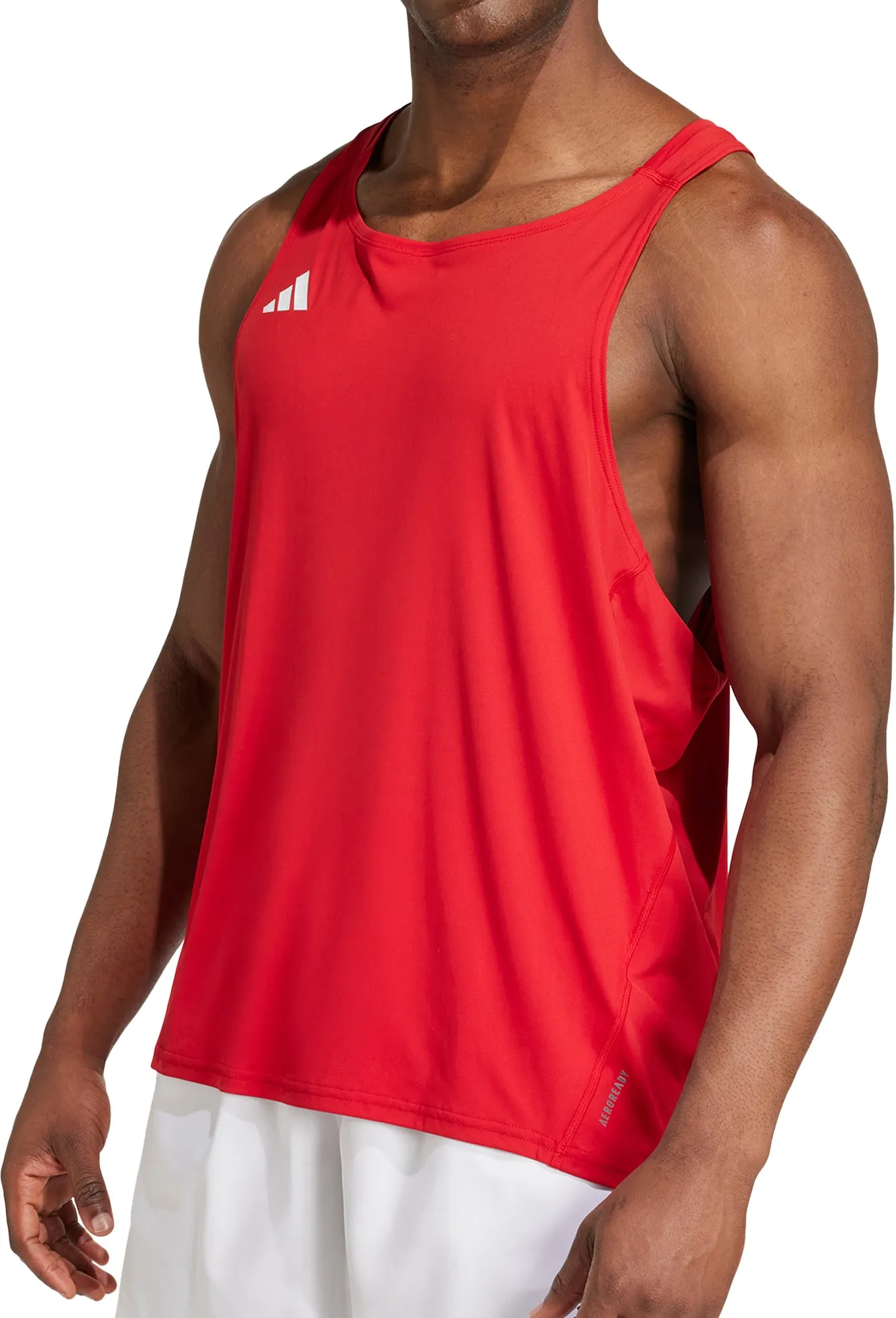 adidas Adizero Essentials Mens Running Vest - Red Easy Layer Best Seller
