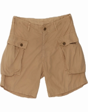 DIESEL Mens Cargo Shorts W31 Medium Beige Cotton Flexible Pocket Placement Odor Control Treatment