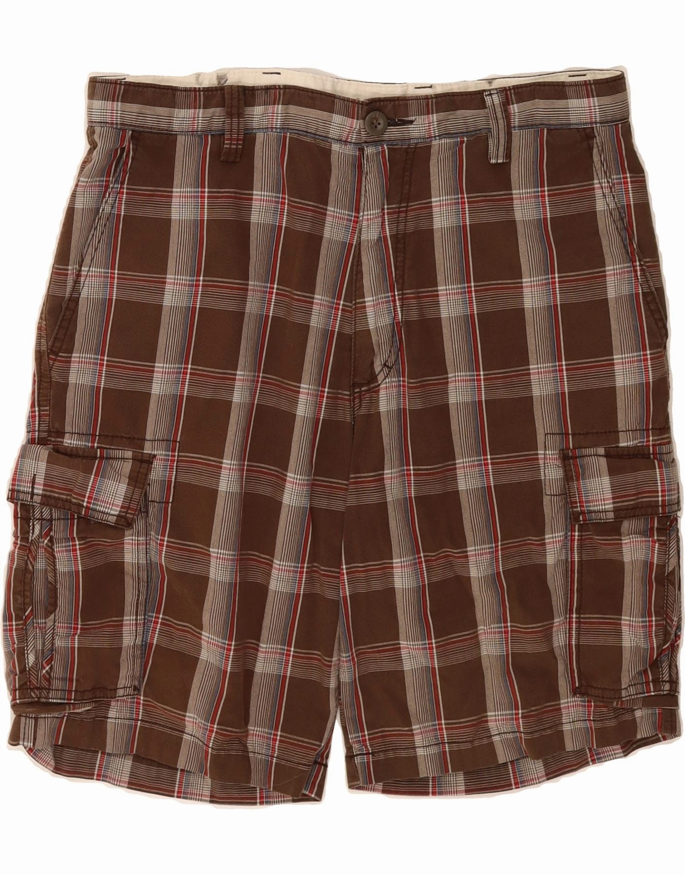 date night look suit jacket DOCKERS Mens Cargo Shorts W34 Large Brown Check Cotton