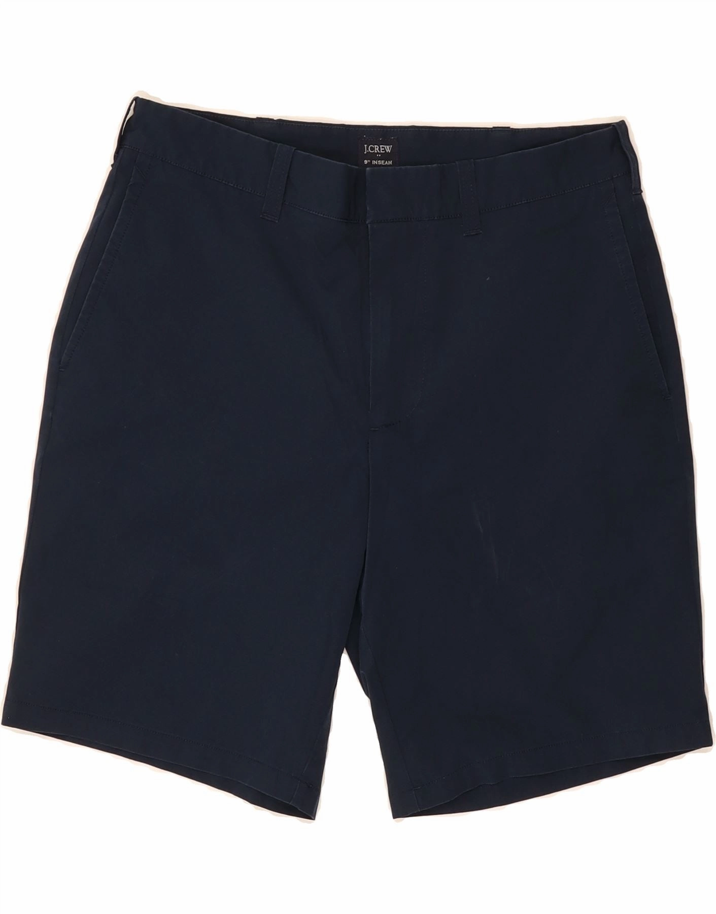 J. CREW Mens Chino Shorts W30 Medium  Navy Blue Polyester Daytime Style