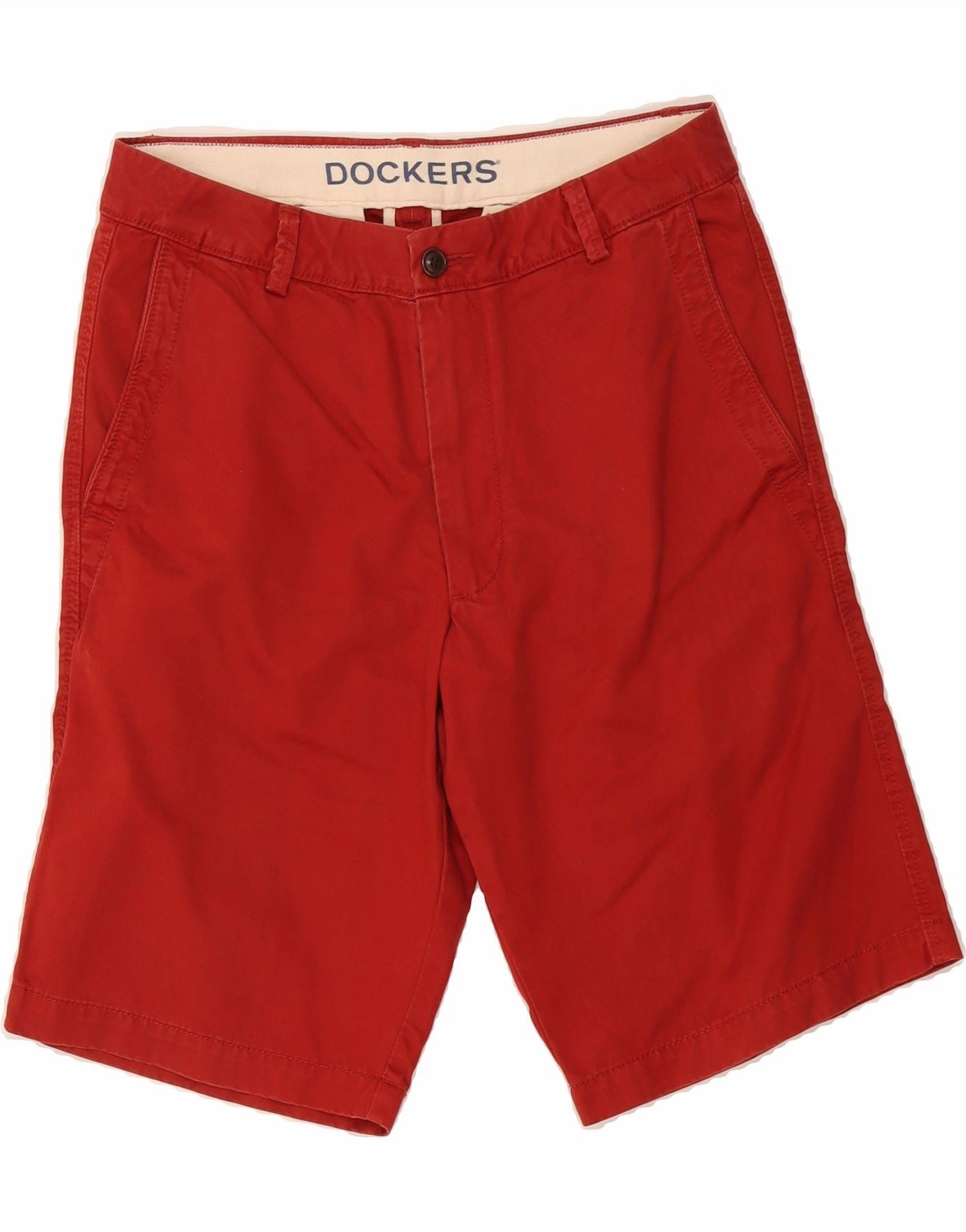 Weekend Ready DOCKERS Mens Chino Shorts W30 Medium  Red Cotton