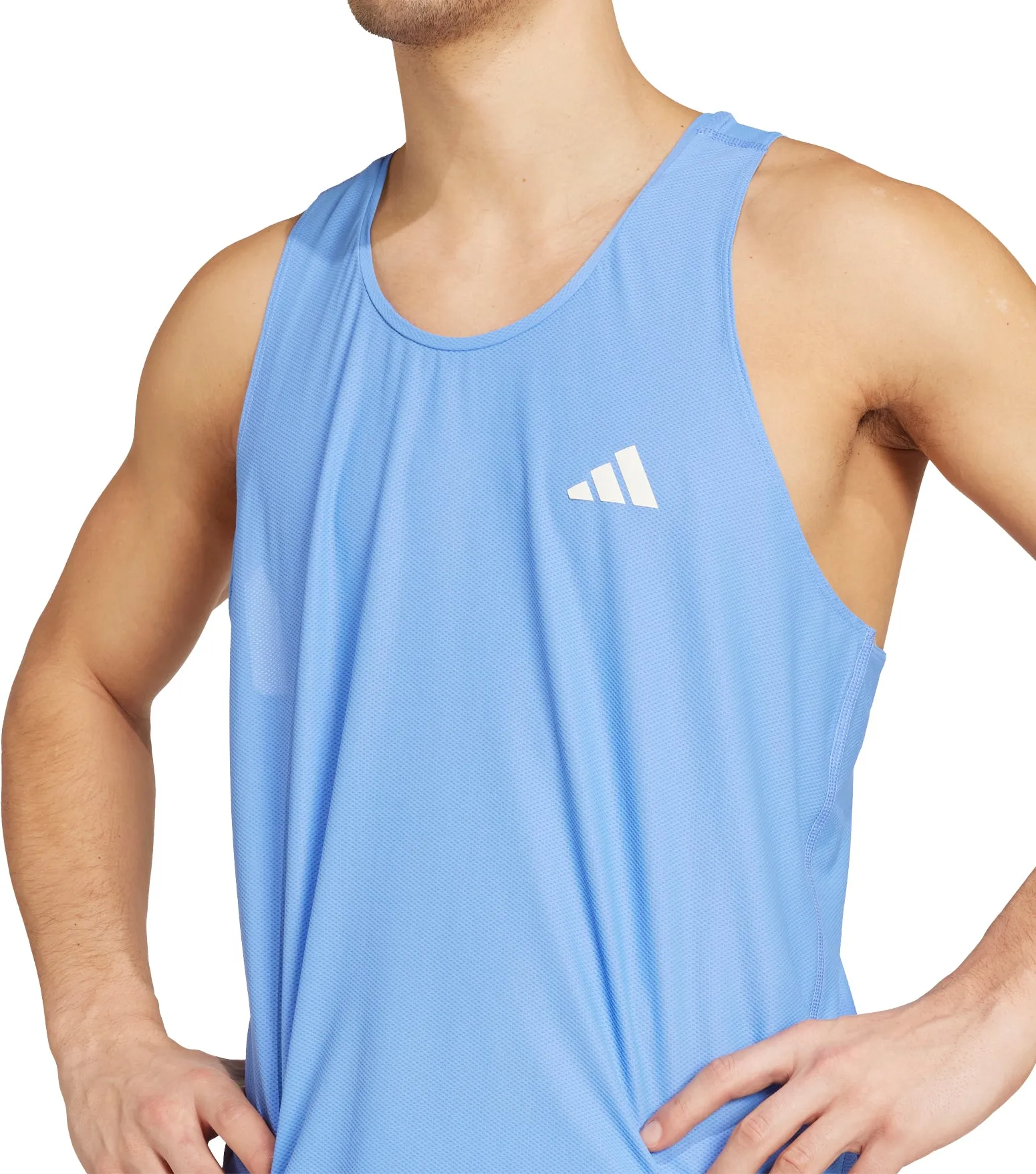 adidas Own The Run Mens Running Vest - Blue Comfortable Stretch Cashmere combination