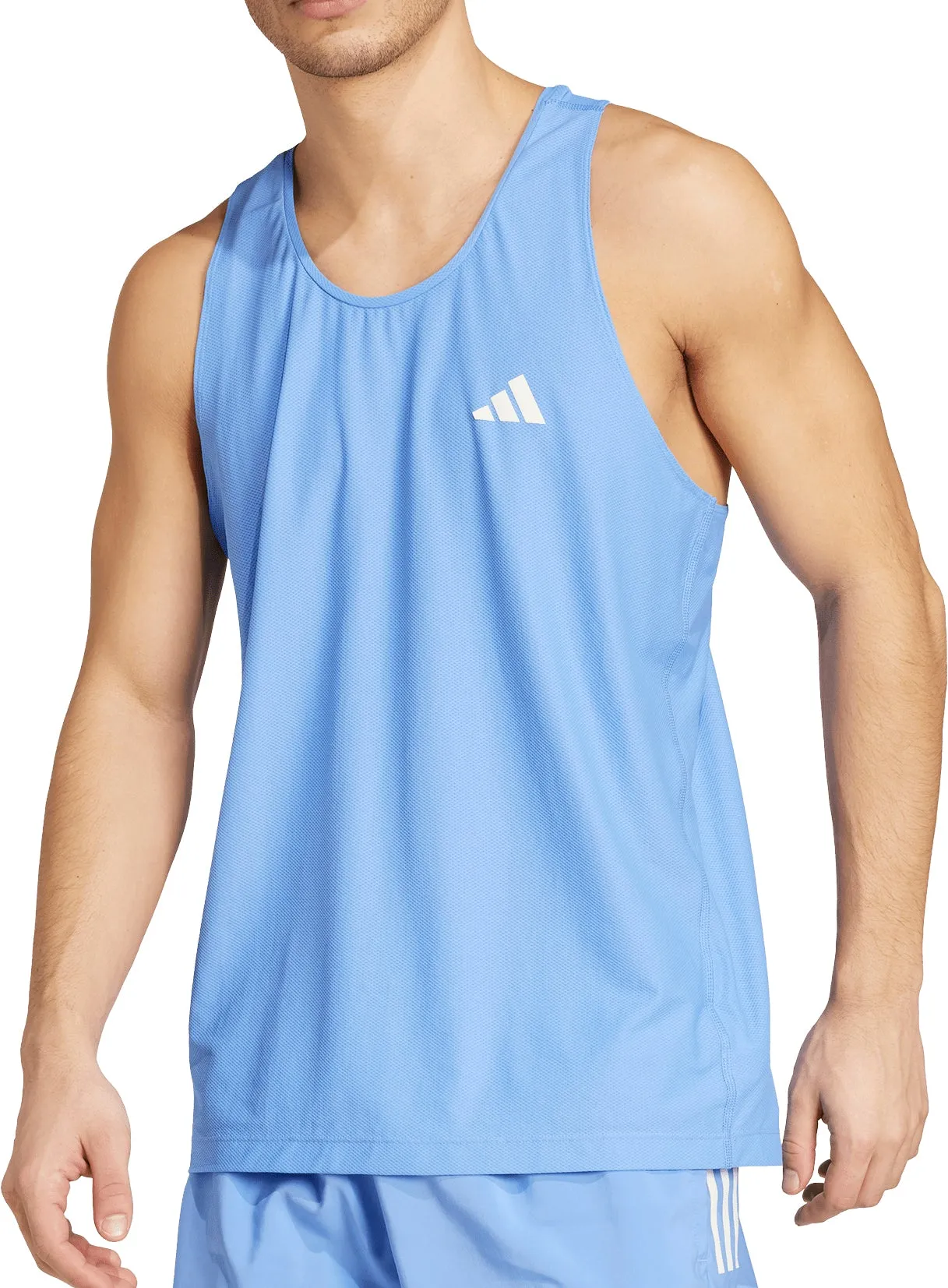 Minimalist purity ethical adidas Own The Run Mens Running Vest - Blue