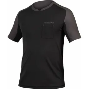 Endura GV500 Foyle Tech Short Sleeve Mens Cycling Jersey - Black Temperature Regulating Fabric