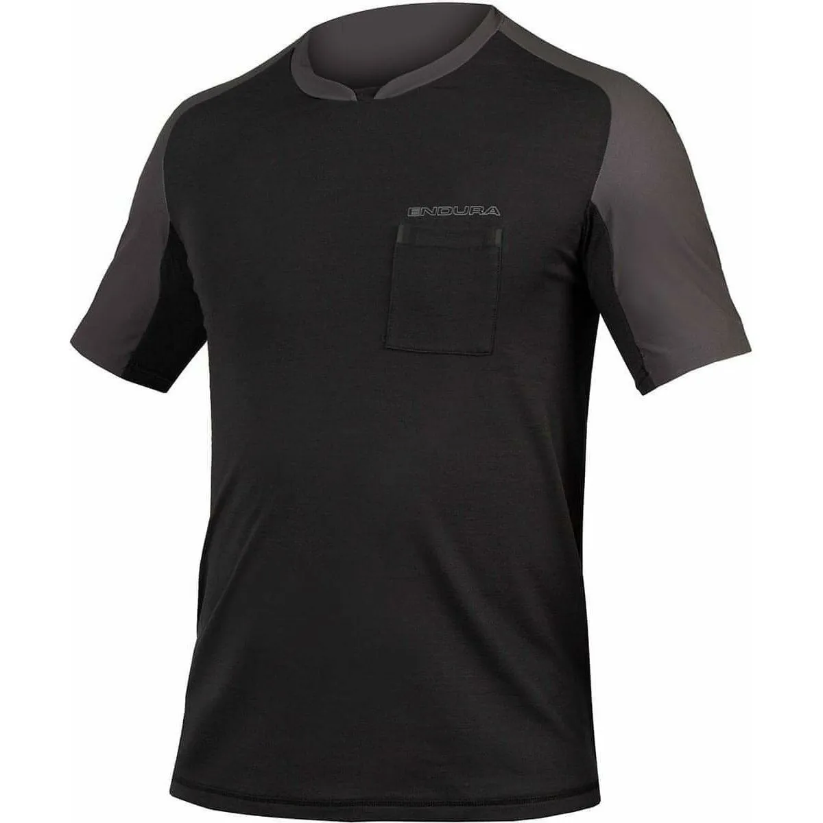 Chic Comfort Wear Yarn Dyed Fabric Endura GV500 Foyle Tech Short Sleeve Mens Cycling Jersey - Black