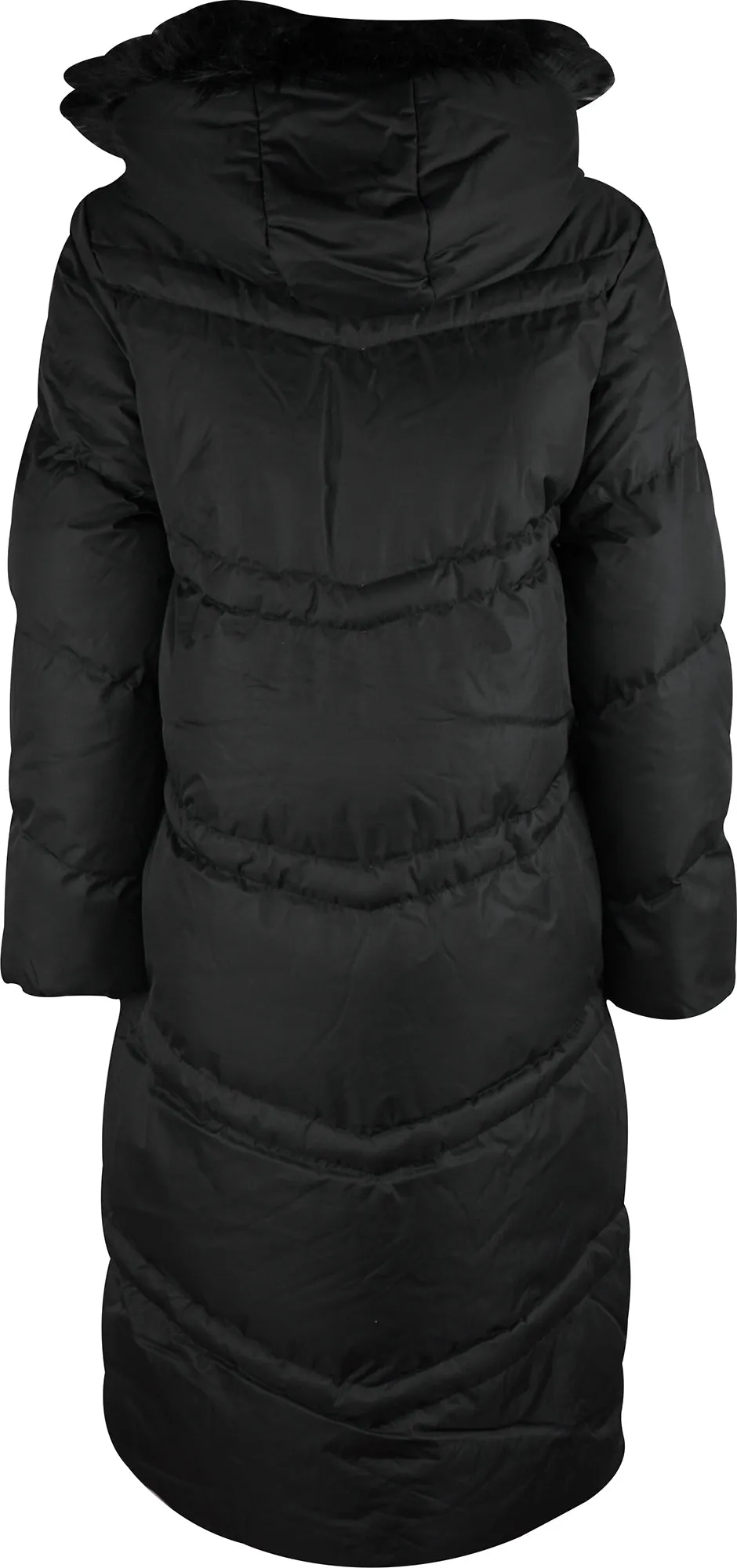 Laser Cut Vents Alpine Conditions Weekend Vibes Fairway Womens Long Jacket - Black