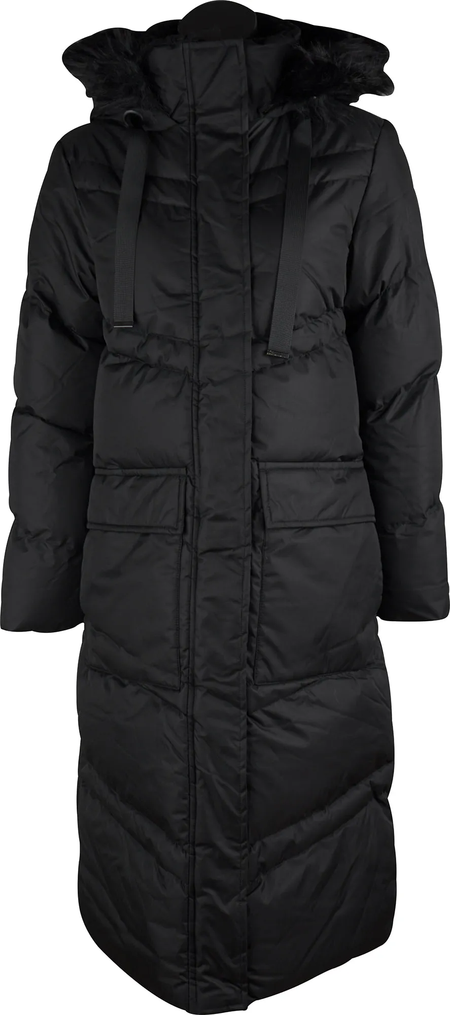 Compact Packable fireplace Weekend Vibes Fairway Womens Long Jacket - Black