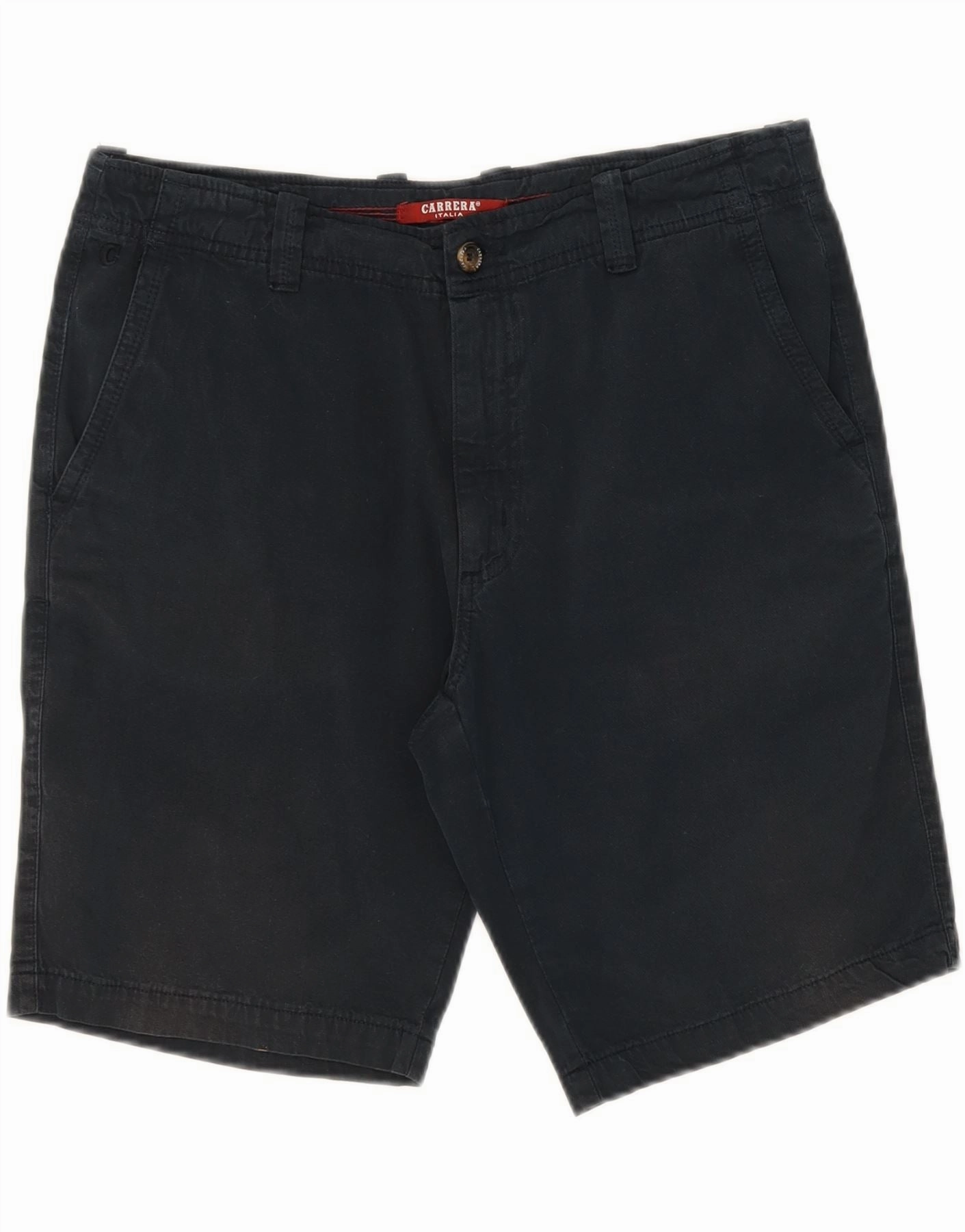 CARRERA Mens Chino Shorts W36 Large Navy Blue Cotton Neat Look