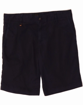 HUGO BOSS Mens Slim Fit Chino Shorts W34 Large Navy Blue Cotton Anorak