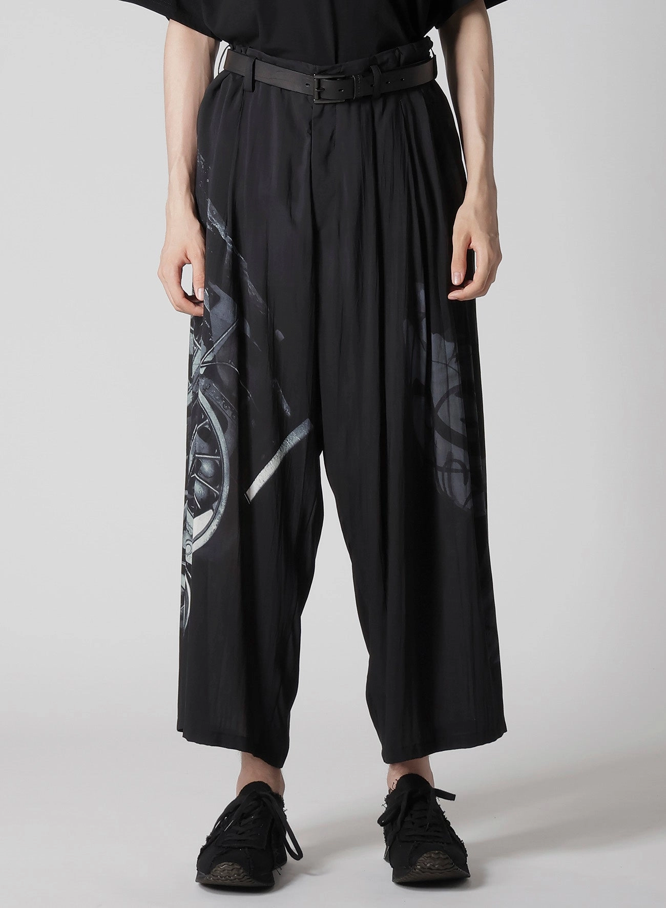 Side zipper NonSlipGrip WHEEL PRINT PANTS
