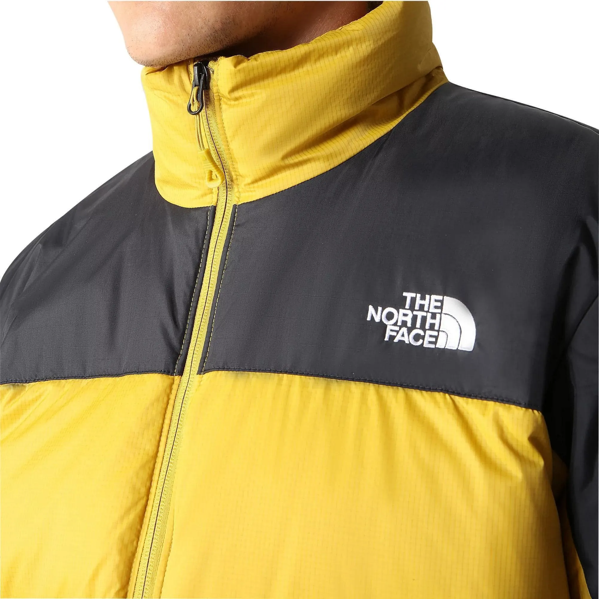 The North Face Diablo Mens Down Jacket - Yellow Effortless Wear Grid Backlined Interior