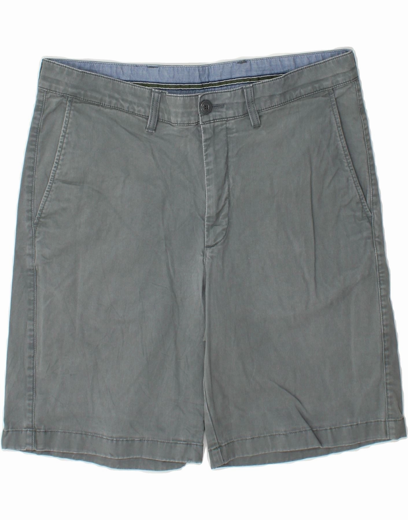 Luxury Brand L.L.BEAN Mens Standard Fit Chino Shorts W36 Large Blue Cotton