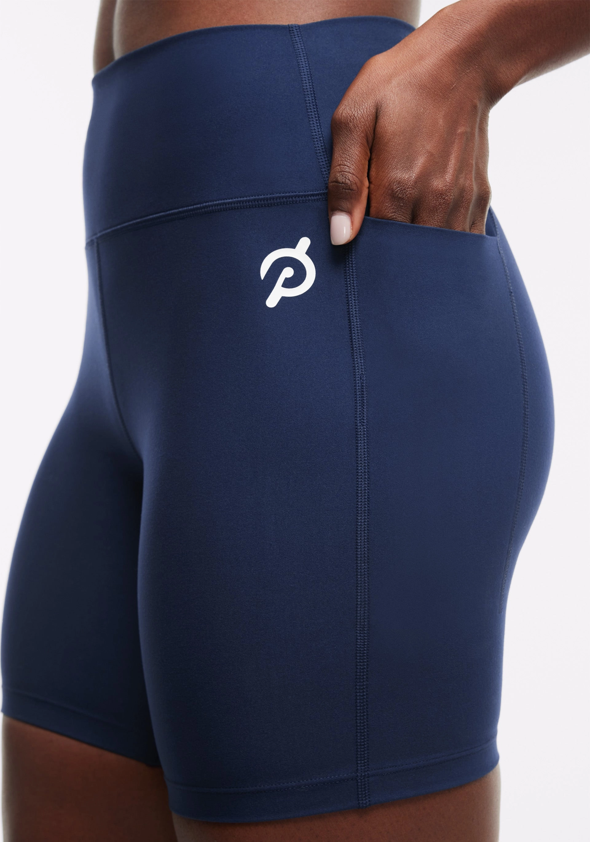 rhinestone accents Cadent 7" High Rise Pocket Bike Short