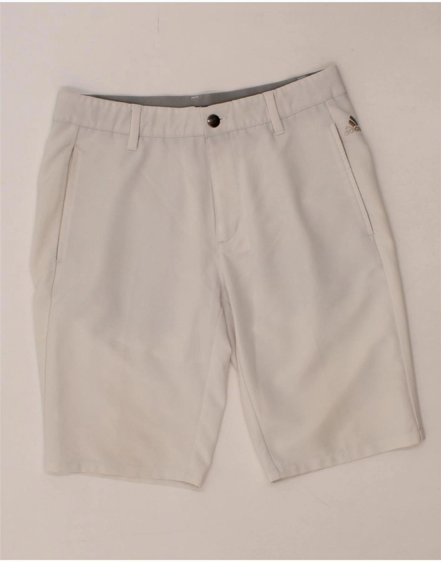 Animal Print ADIDAS Mens Chino Shorts W30 Medium White Polyester
