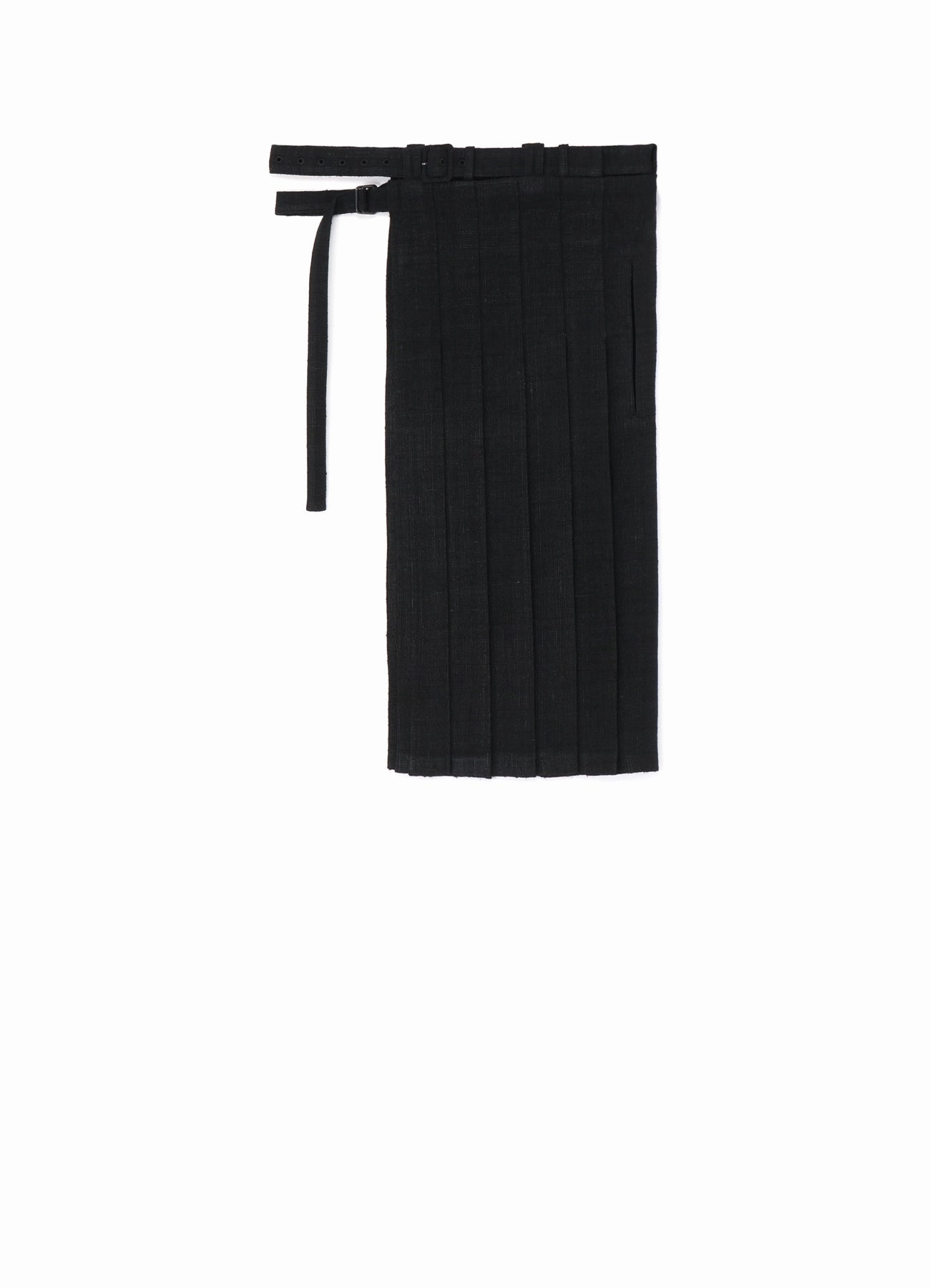 CompressionFitFabric WILD SILK YARN LINEN TWEED O-PLEATED SKIRT A