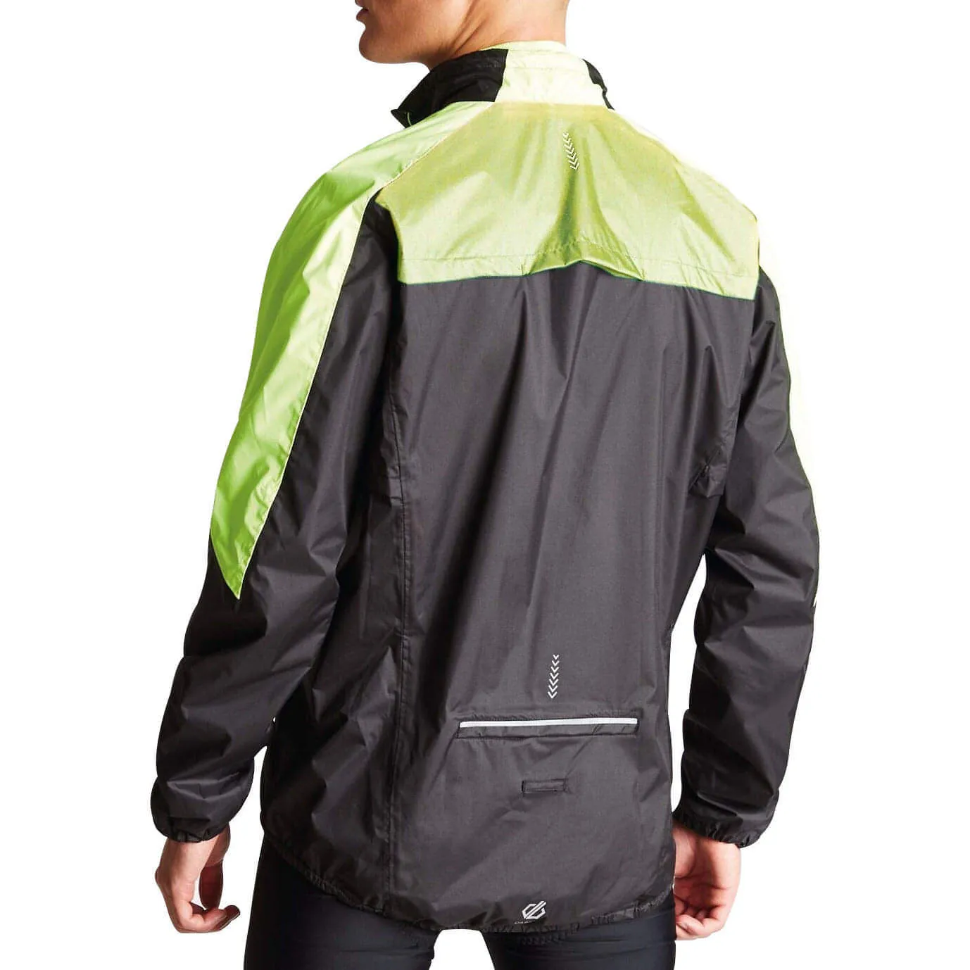 Light Reflective Trims Dare2B Mediant Waterproof Mens Cycling Jacket - Yellow