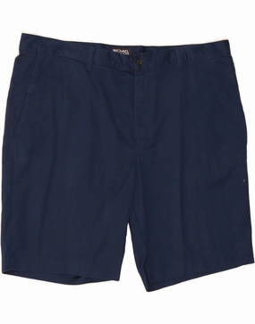 slim cut MICHAEL KORS Mens Chino Shorts W38 XL Navy Blue Cotton