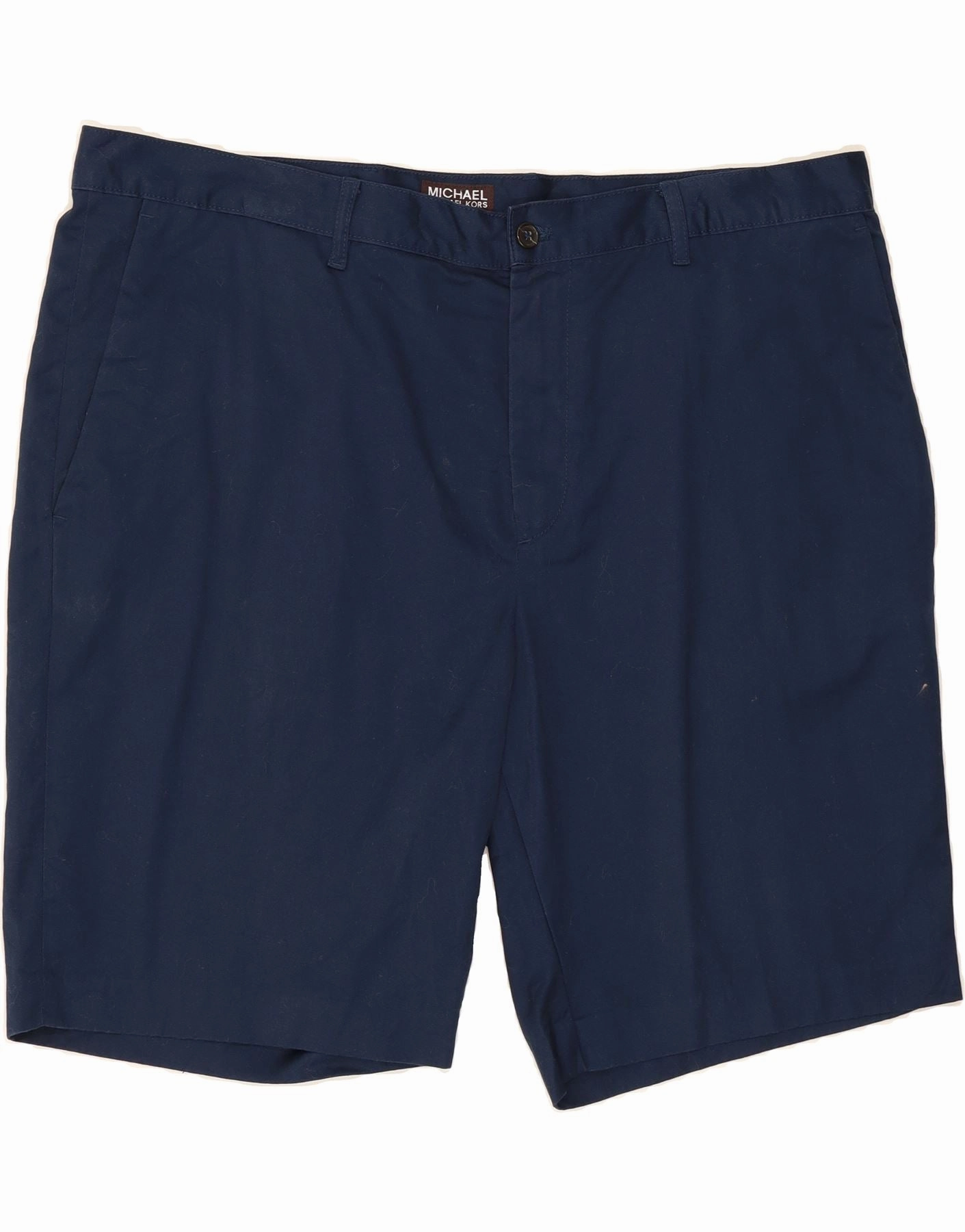 slim cut MICHAEL KORS Mens Chino Shorts W38 XL Navy Blue Cotton