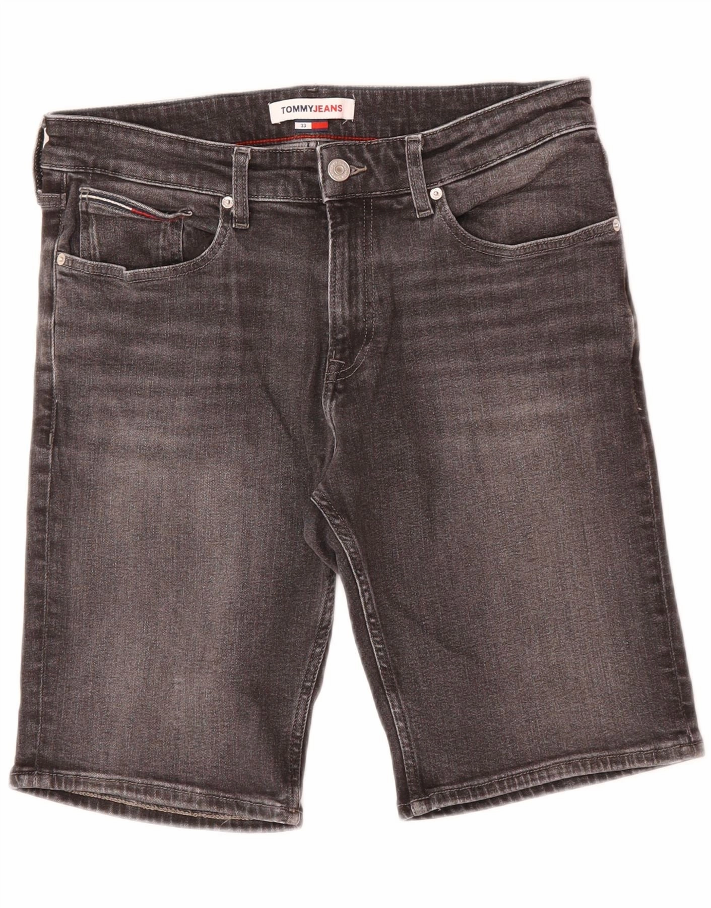 TOMMY HILFIGER Mens Denim Shorts W32 Medium Grey Cotton Quick Evaporation Fabric