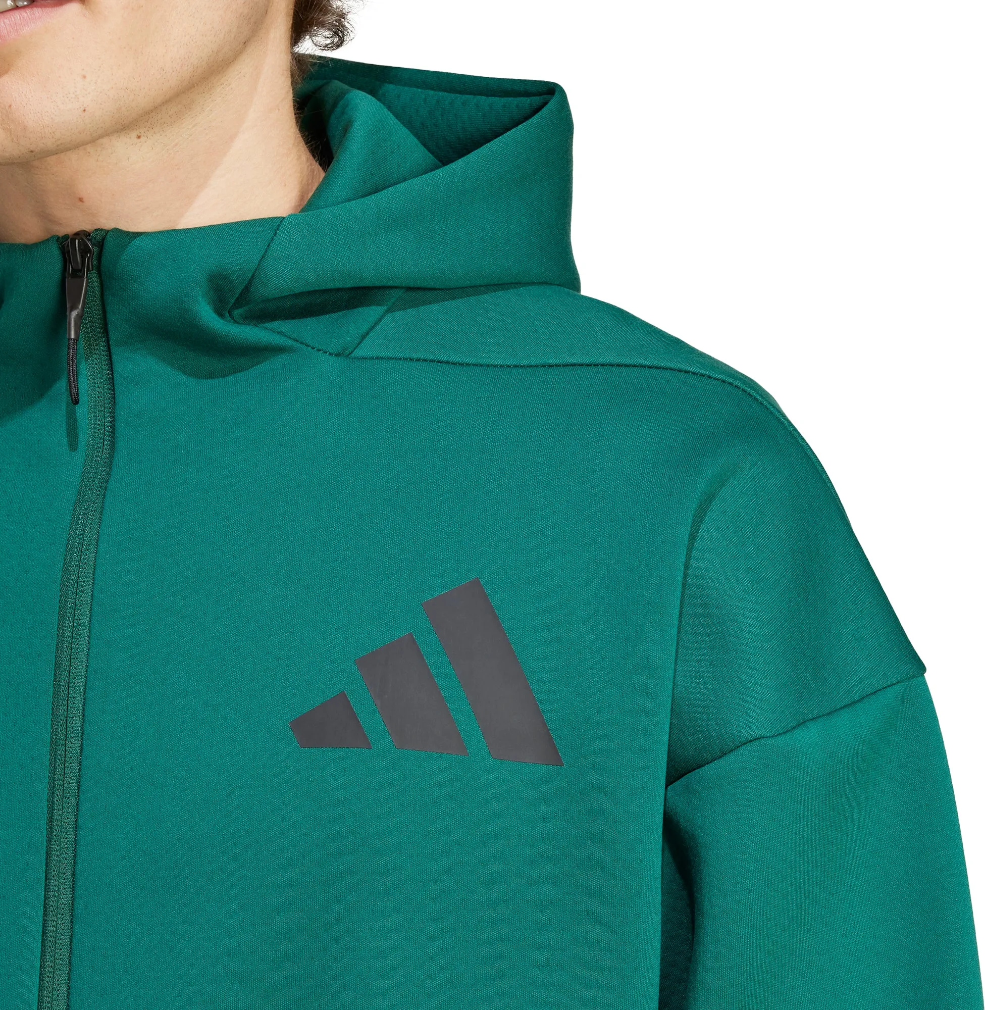 adidas Z.N.E Mens Training Track Jacket - Green Foldable Collar