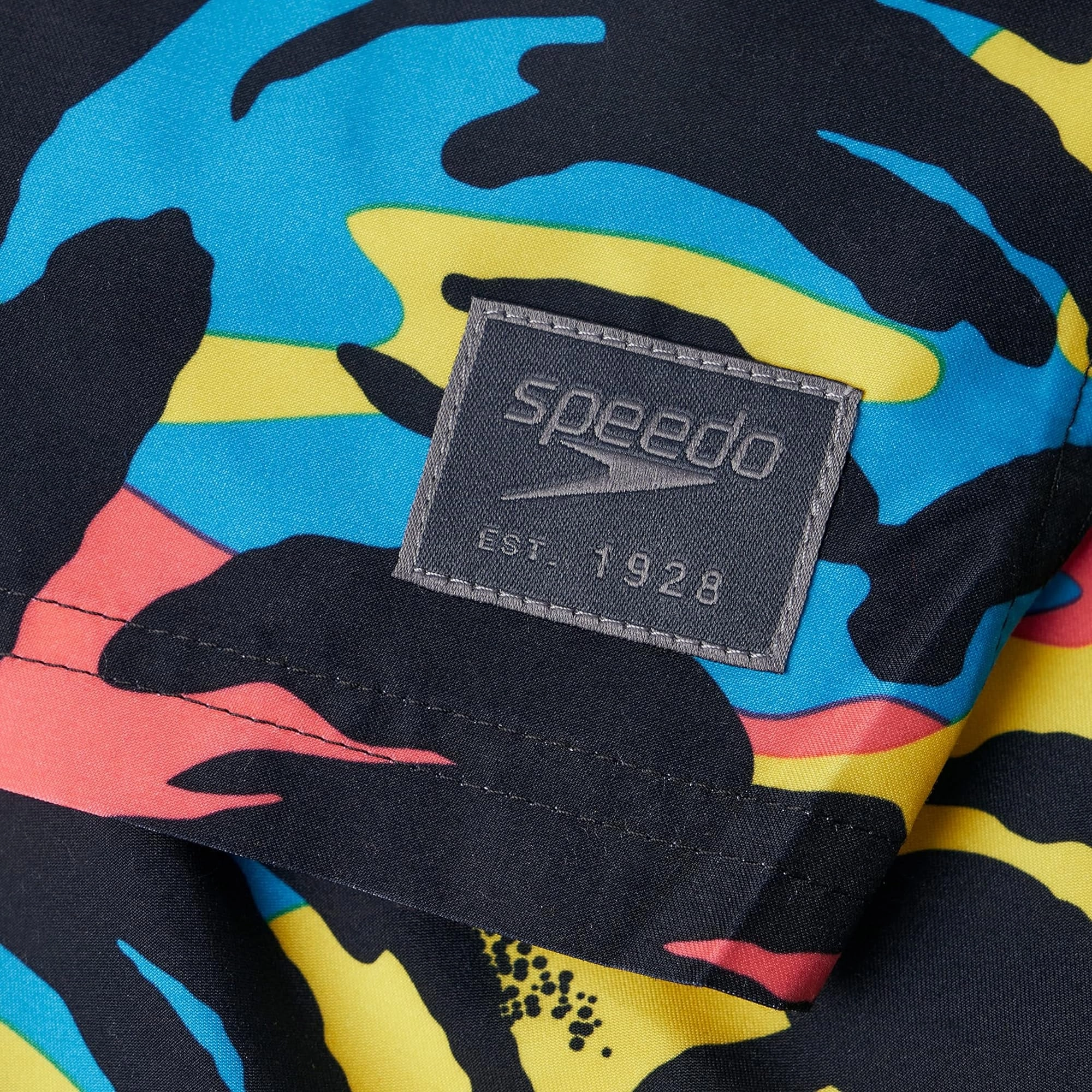 Bold-Prints Speedo Printed Leisure 16 Inch Mens Swim Shorts - Black