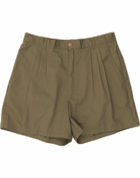 Cross Ventilation Channels Contemporary Design VINTAGE Mens Pegged Chino Shorts W34 Large Khaki Polyester
