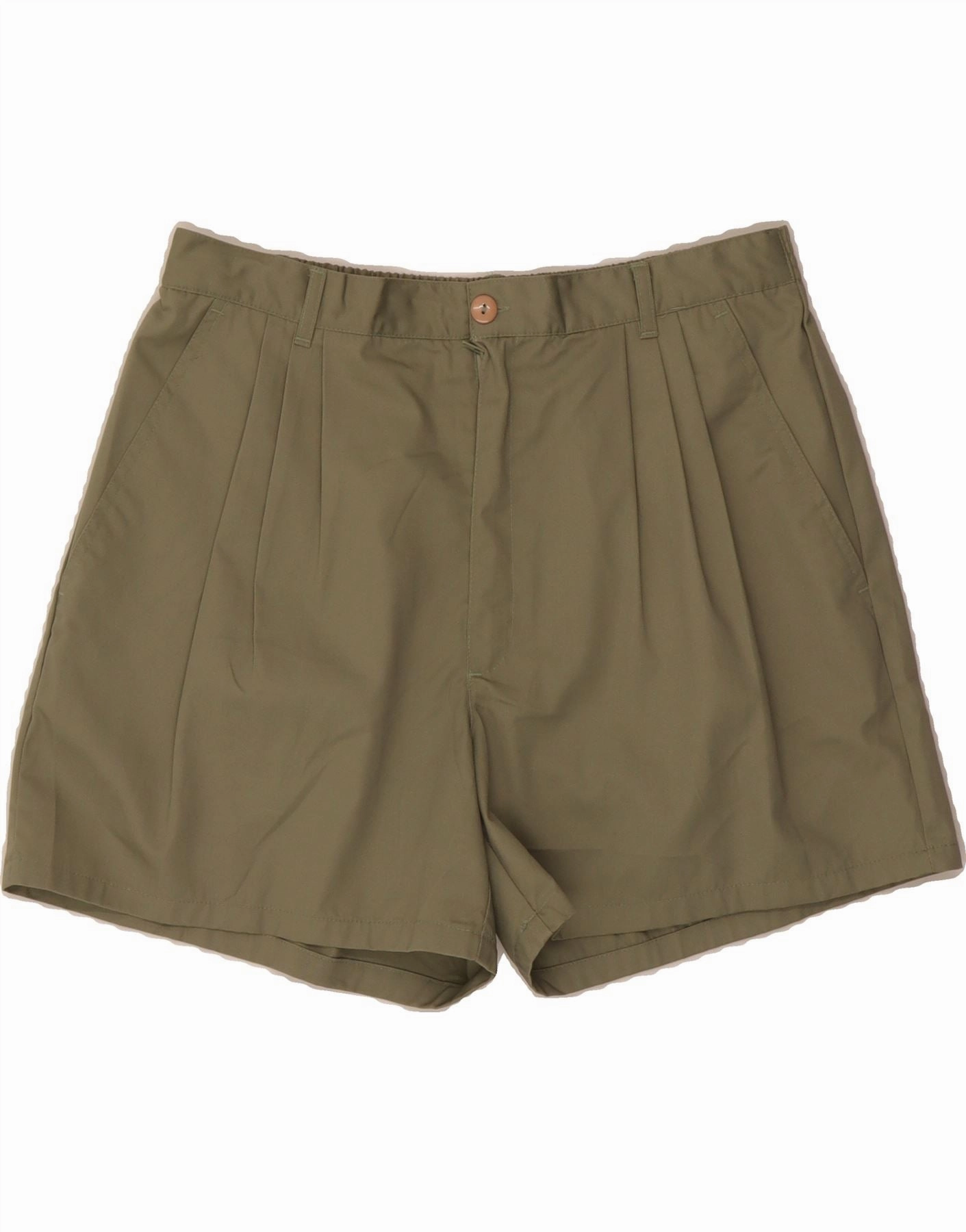 Cross Ventilation Channels Contemporary Design VINTAGE Mens Pegged Chino Shorts W34 Large Khaki Polyester