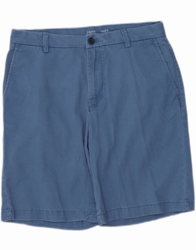 education industry IZOD Mens Salt Water Chino Shorts W30 Medium  Blue Cotton